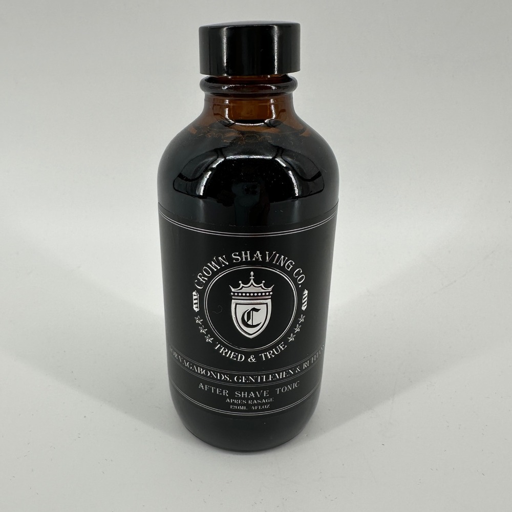 Crown Shaving Co After Shave Tonic 120ml 4oz Tobacco Leather Bay Rum Barbershop